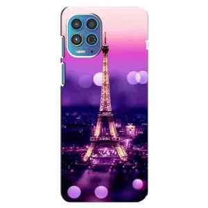 Чехол с Эйфелевой башней на Motorola MOTO G100 (Париж башня)