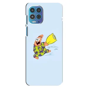 Чехлы с Патриком на Motorola MOTO G100 (Патрик с подушкой)