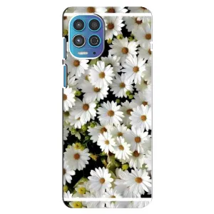 Чехол с ромашками на Motorola MOTO G100 (Рамка в ромашках)