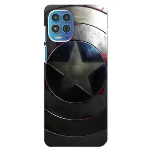 Чехол с Щитом Капитана Америки на Motorola MOTO G100 (Ретро Щит Капитана)