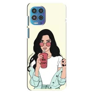 Силіконовый Чохол на Motorola MOTO G100 з картинкой Модных девушек (З напоєм)