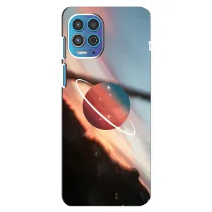 Чехол (ТПУ) с планетами на Motorola MOTO G100 (Сатурн)