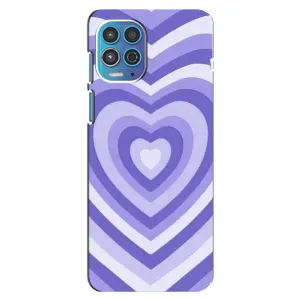 Чехлы с тематикой "Маленькие Сердечки" на Motorola MOTO G100 (Сердце фиолет)