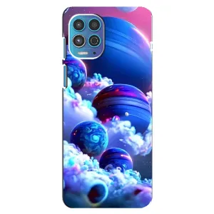 Чохли КОСМОС на Motorola MOTO G100 (Сині планети)