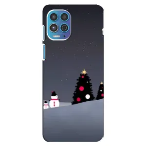 Чехлы на Новый Год Motorola MOTO G100 (Снеговички)