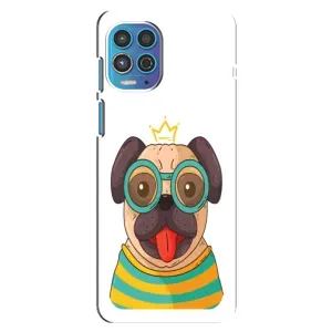 Бампер для Motorola MOTO G100 с картинкой "Песики" (Собака Король)