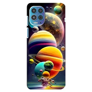 Чехол (ТПУ) с планетами на Motorola MOTO G100 (Солнечна система)