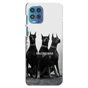 Чехол ДОБЕРМАН для Motorola MOTO G100 (Три добермана)