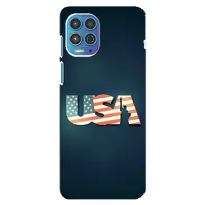 Чехол Флаг USA для Motorola MOTO G100 (USA)