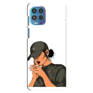 Силіконовый Чохол на Motorola MOTO G100 з картинкой Модных девушек (У зеленому)