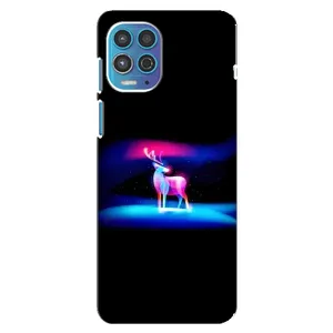 Силиконовый бампер с картинкой животных для Motorola MOTO G100 (Яркий олень)