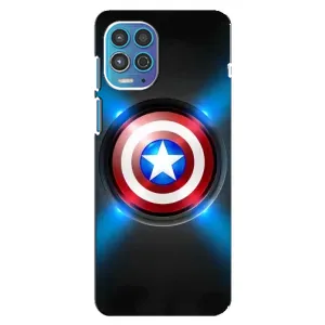 Чехол с Щитом Капитана Америки на Motorola MOTO G100 (Яркий Щит Капитана)