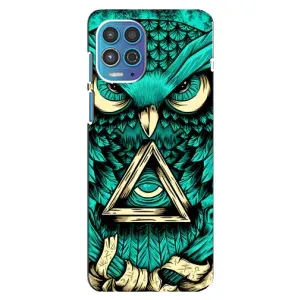 Чехлы с принтом СОВЫ для Motorola MOTO G100 (Зеленая сова)