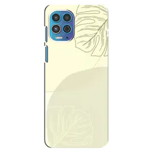 Чехол цветочный дизайн для Motorola MOTO G100 (Зелёный фон)
