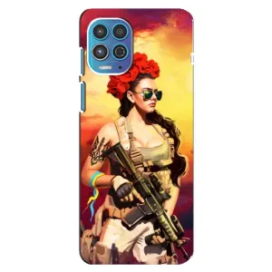 ЗСУ Чехлы (TPU) для Motorola MOTO G100 (Женщина солдат)