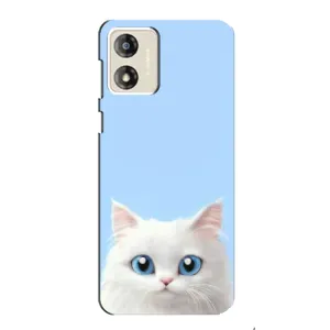 Чехол на тематику: Коты для Motorola MOTO G13 (Белый кот)