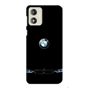 Силіконовий бампер з картинкою машини на Motorola MOTO G13 (Чорний BMW)