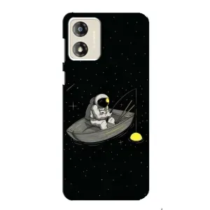Силиконовый Чехол с принтом "Космонавты" на Motorola MOTO G13 (Космонавт на рыбалке)