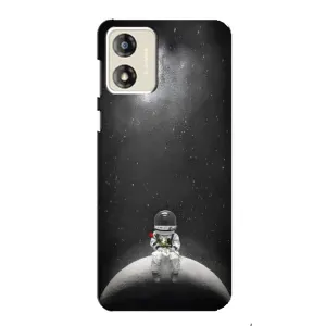 Силиконовый Чехол с принтом "Космонавты" на Motorola MOTO G13 (Космонавт романтик)