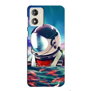 Силиконовый Чехол с принтом "Космонавты" на Motorola MOTO G13 (Космонавт в воде)