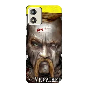 Чехол с картинкой (Патриотический КОЗАК) на Motorola MOTO G13 (Одноглазый Козак)