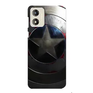 Чехол с Щитом Капитана Америки на Motorola MOTO G13 (Ретро Щит Капитана)