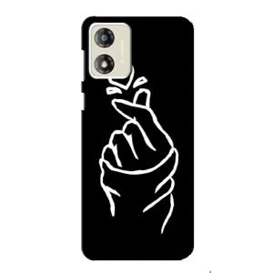 Чехлы (Знак сердечка) на Motorola MOTO G13 (Сердце на черном)