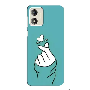 Чехлы (Знак сердечка) на Motorola MOTO G13 (Сердечко на бирюзовом)