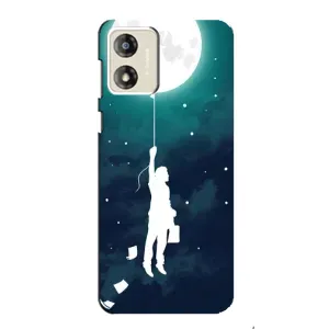 Чехол (ТПУ) с планетами на Motorola MOTO G13 (To The moon)