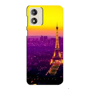 Чохол Ейфелева Вежа на Motorola MOTO G13 (Яскрава башня)