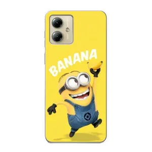 Мультяшный принт на Чехол для Моторола Мото Джи 14 (Banana)