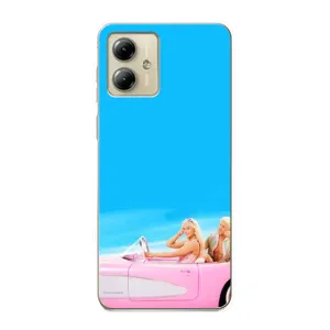 Силиконовый Чехол Барби Фильм на Motorola MOTO G14 (Барби и Кен)
