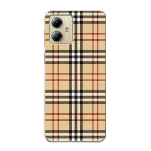 Чехол с Брендами одежды на Моторола Мото Джи 14 (Burberry стиль)
