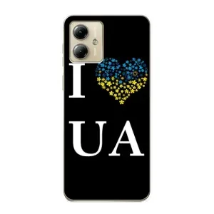 Силиконовый Чехол на Motorola MOTO G14 (Я-Украина) (I Love UA)