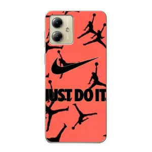 Силиконовый Чехол Nike Air Jordan на Моторола Мото Джи 14 (Just Do It)
