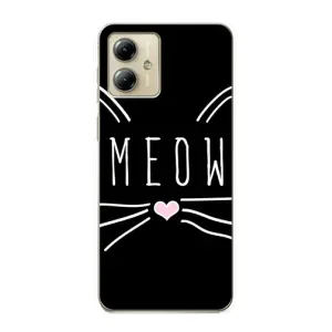 Бампер с изображением Котиков для Моторола Мото Джи 14 (КОТИК MEOW)