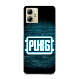 Чехол (TPU) с картинкой "Лого Пабг" на Моторола Мото Джи 14 (Лого PUBG)
