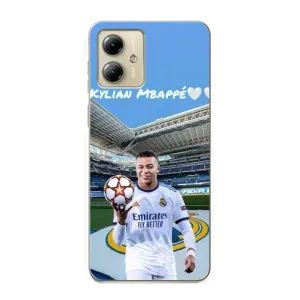Чехол (TPU) с Футболистом на Motorola MOTO G14 (Mbappe Real)