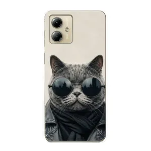 Чехол на тематику: Коты для Motorola MOTO G14 (Модный кот)