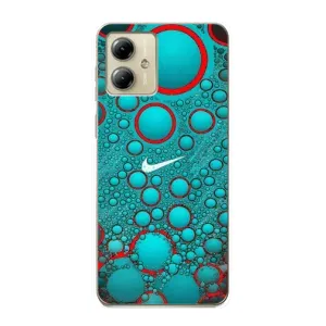 Силиконовый Чехол на Motorola MOTO G14 с картинкой Nike (Найк зеленый)