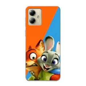 Чехлы ЗВЕРОПОЛИС для Motorola MOTO G14 (Ник и Хопс)