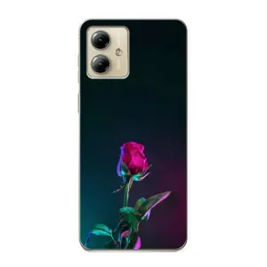 Чехлы с принтом Розочки для Motorola MOTO G14 (Ночная роза)