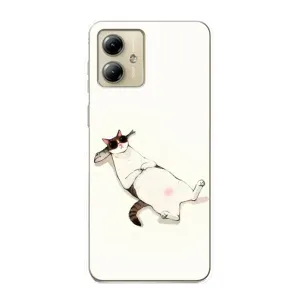 Чехол на тематику: Коты для Motorola MOTO G14 (Отдых)