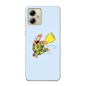 Чехлы с Патриком на Motorola MOTO G14 (Патрик с подушкой)