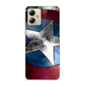 Чехол с Щитом Капитана Америки на Motorola MOTO G14 (Щит Капитана Америки)