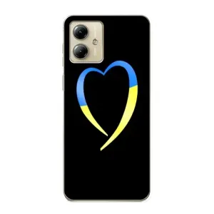 Силиконовый Чехол на Motorola MOTO G14 (Я-Украина) (Украинское сердце)