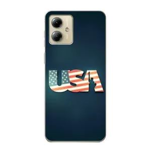 Чехол Флаг USA для Motorola MOTO G14 (USA)
