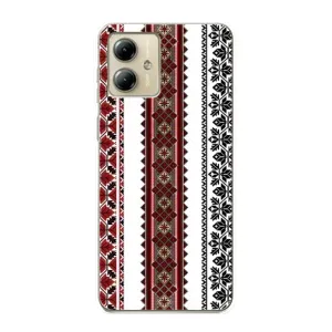 Силиконовый Чехол на Motorola MOTO G14 с картинкой Вышиванки (Вышиваночки)