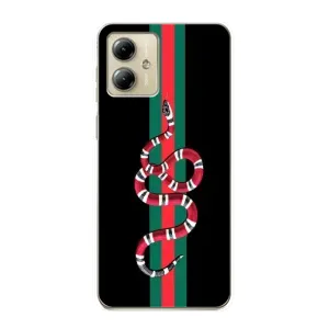 Чехлы Бренд GUCCI для Motorola MOTO G14 (Змей Гуччи)