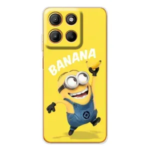 Мультяшный принт на Чехол для Морора Мото G15 Пауэр (Banana)